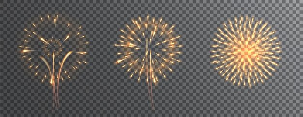 Fogos de artifício estourando em várias formas Luz de Natal Foguetes estourando