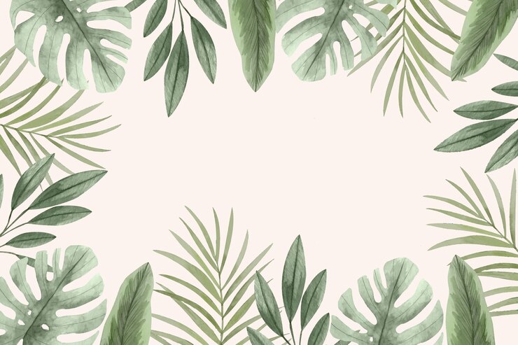 Vetor grátis folhas tropicais fundo da aguarela