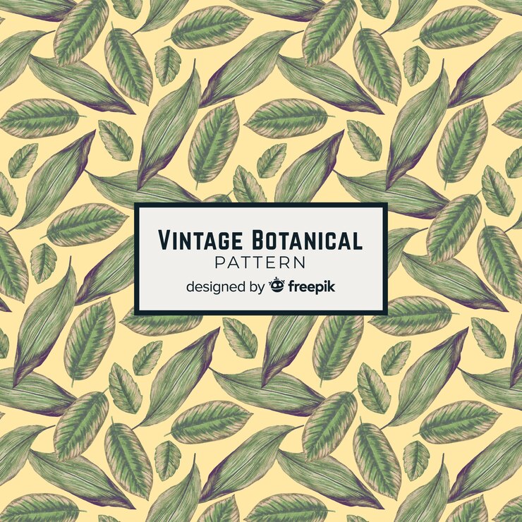 Vetor grátis folhas vintage fundo botânico