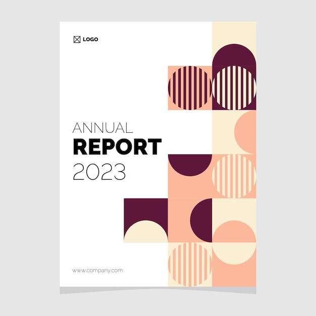 Vetor grátis folheto de folheto de negócios de relatório anual 2023 modelo