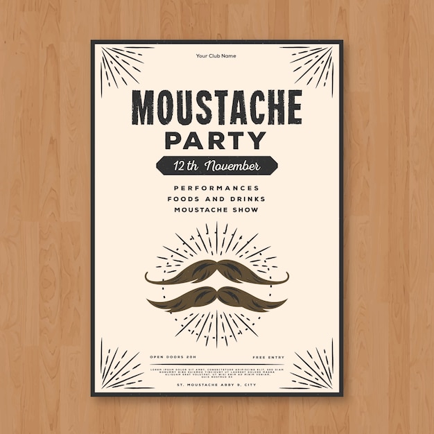 Folheto de movember / cartaz