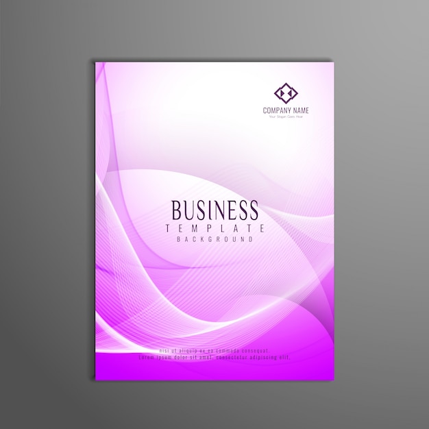 Vetor grátis folheto de negócios ondulado moderno e elegante