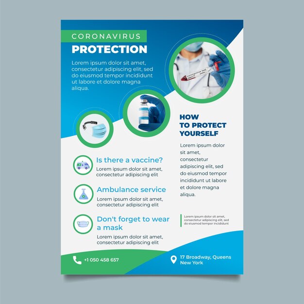 Folheto de produtos médicos do Coronavirus