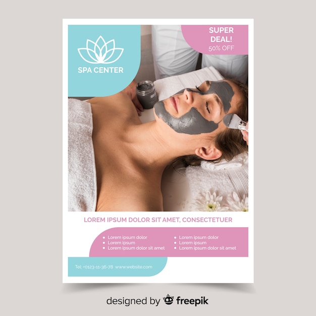 Folheto de spa fotográfico