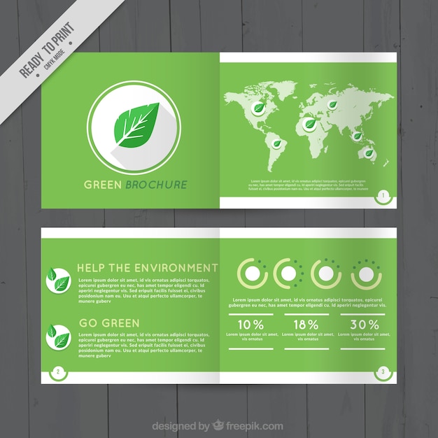 Vetor grátis folheto do negócio sobre o ambiente