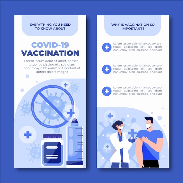 Folheto informativo de vacinação contra o coronavirus