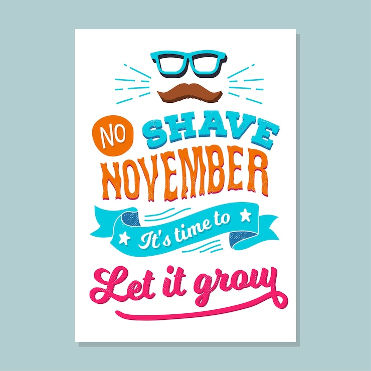 Vetor grátis folheto moderno de movember