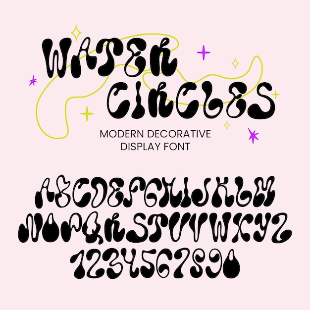 Font de exibição decorativa moderna