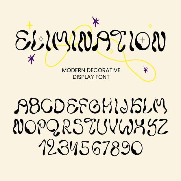 Font de exibição decorativa moderna