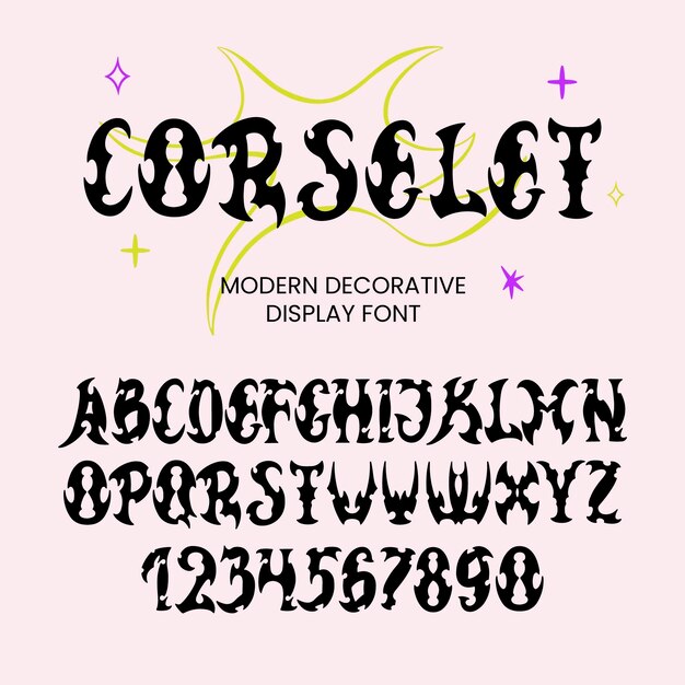 Font de exibição decorativa moderna
