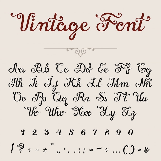 Vetor grátis fonte de script caligráfico elegante. letras de tipo de letra de caligrafia