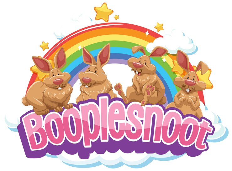 Vetor grátis fonte rabbits on boople snoot com arco-íris