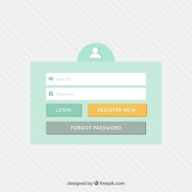 Forma de login verde