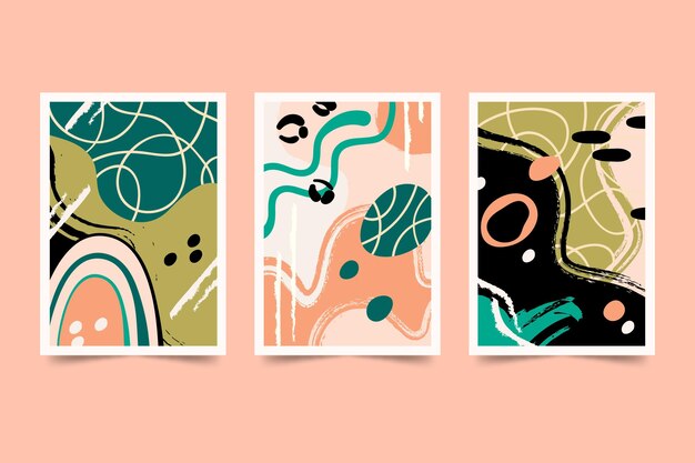 Formas abstratas desenhadas à mão cobrem a coleção