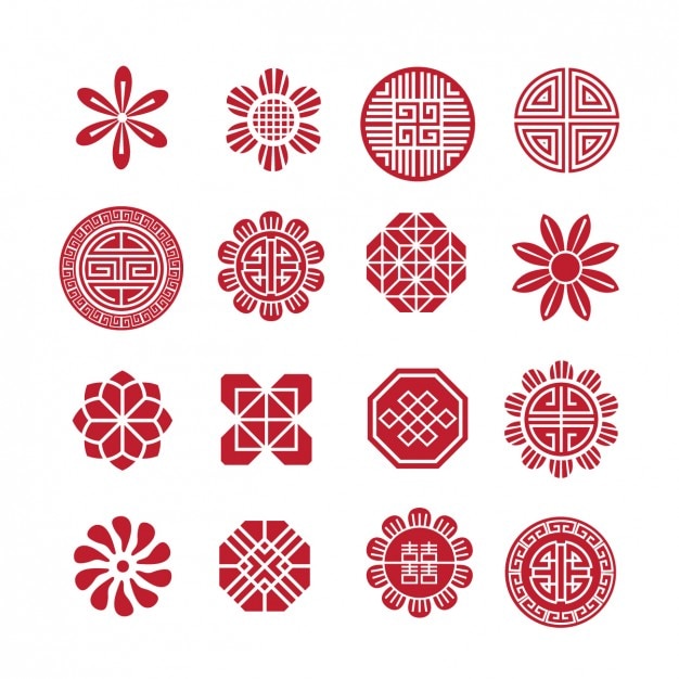 Formas abstratas ícones coleção