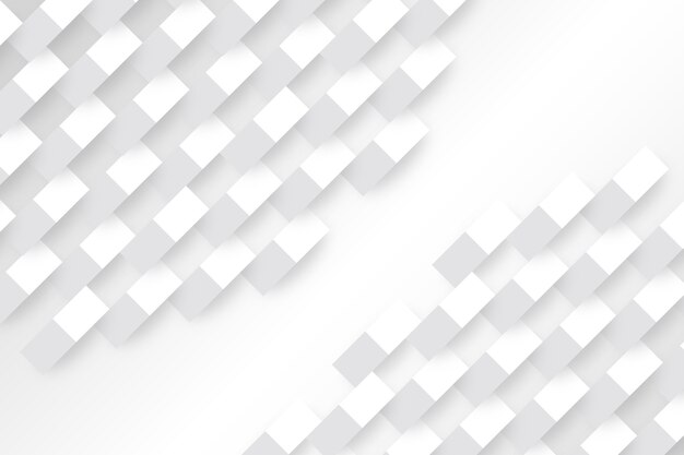 Formas geométricas brancas em estilo de papel 3d