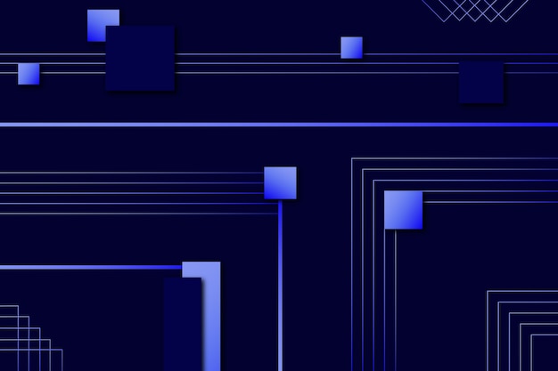 Formas geométricas gradientes em fundo escuro