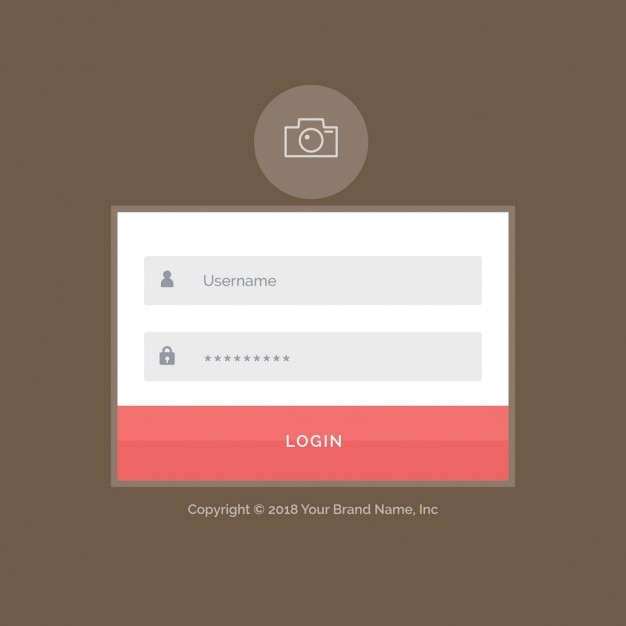 Formulário de login elegante para site e aplicativo móvel