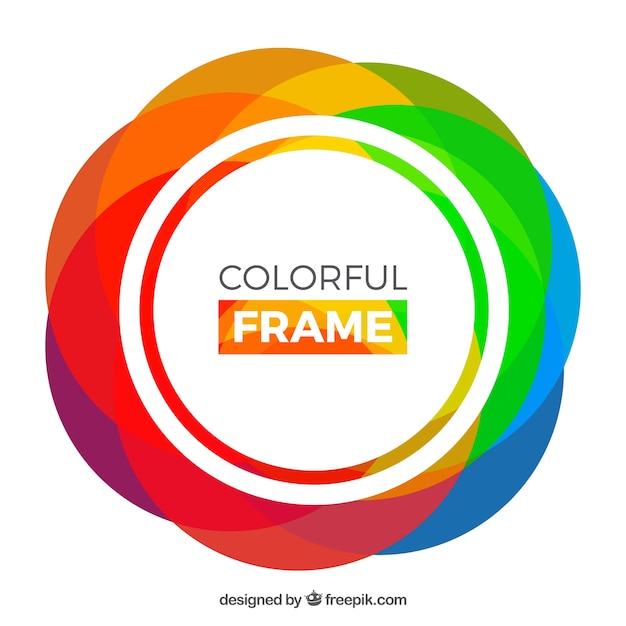 Frame colorido e plano