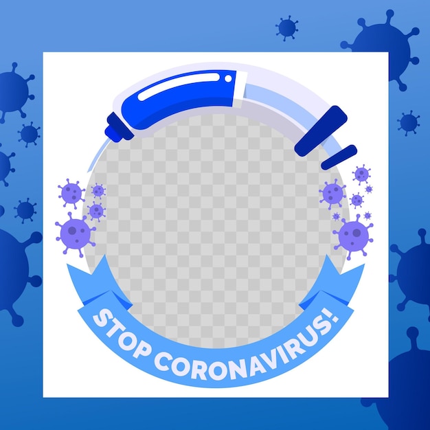 Vetor grátis frame do facebook do coronavírus plano orgânico