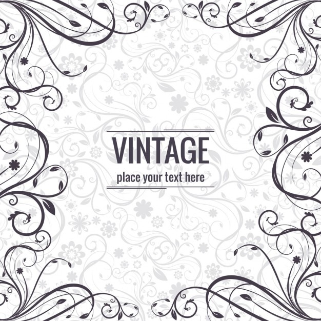 Frame floral do vintage