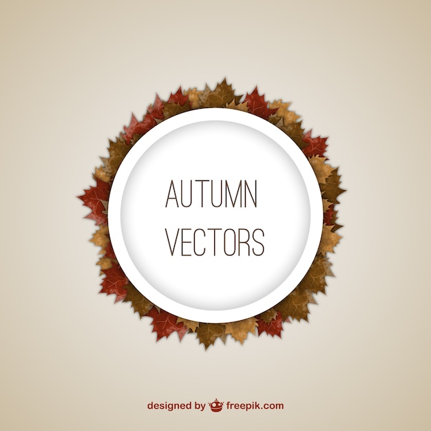 Vetor grátis frames do outono com folhas