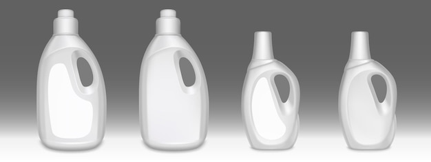 Frascos de produtos químicos domésticos, conjunto de tubos de detergente