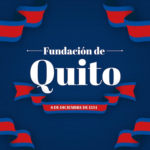 Vetor grátis fundação de quito com fita