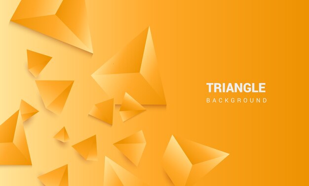 Fundo 3d triângulo laranja