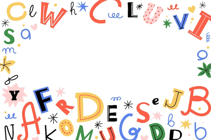 Vetor grátis fundo abc desenhado a mão