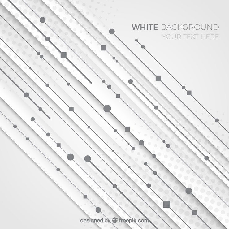 Vetor grátis fundo abstrato branco com linhas e pontos