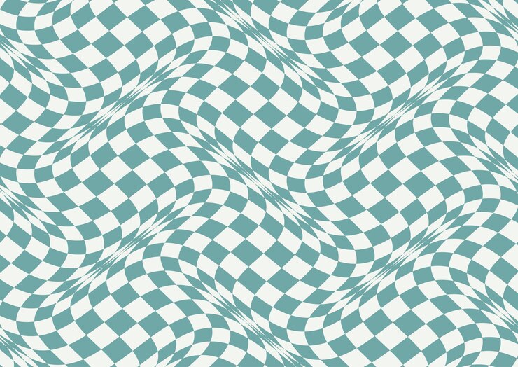 Vetor grátis fundo abstrato com design de tabuleiro de xadrez distorcido