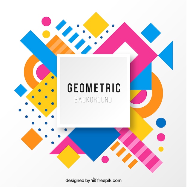 Fundo abstrato com formas geométricas coloridas