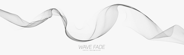 Vetor grátis fundo abstrato com ondas de linha desbotadas forma de onda distorcida