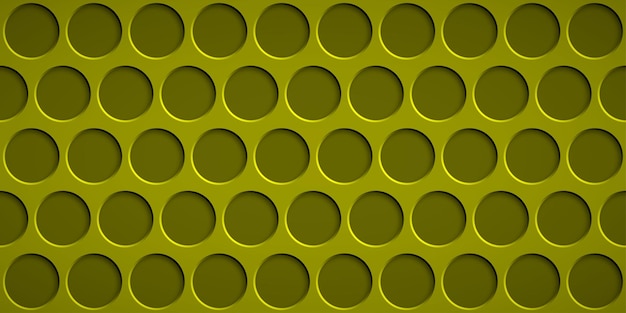 Fundo abstrato com orifícios circulares em cores amarelas Vetor Premium