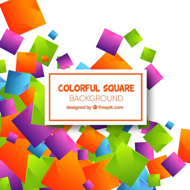 Vetor grátis fundo abstrato com quadrados coloridos