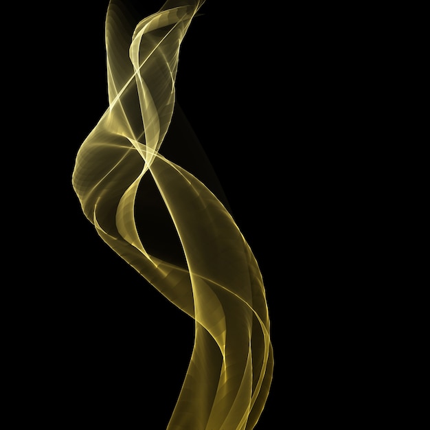 Fundo abstrato com um design dourado de ondas fluidas