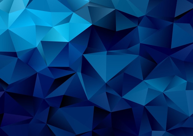 Fundo abstrato com um gradiente azul baixo design poli