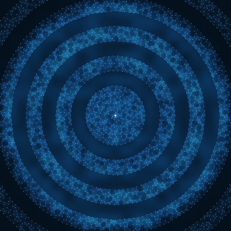 Vetor grátis fundo abstrato da malha do vetor. pontos cósmicamente conectados e polígonos que voam no espaço. restos voadores. cartão futurista de estilo tecnológico. linhas, pontos, círculos e aviões. design futurista.