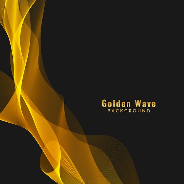 Vetor grátis fundo abstrato da onda dourada