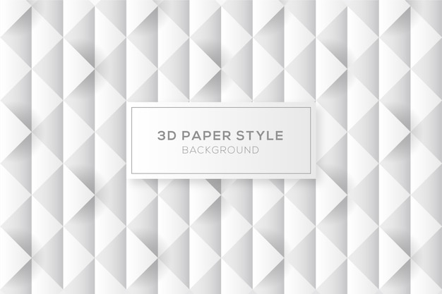 Fundo abstrato de diamantes no estilo de papel 3d