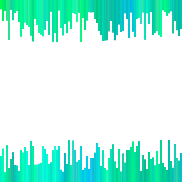 Fundo abstrato de listras verticais arredondadas verdes - design gráfico vetorial geométrico