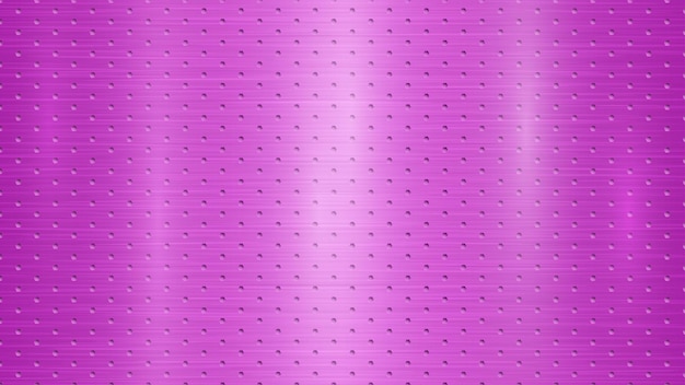 Fundo abstrato de metal com furos hexagonais em cores roxas