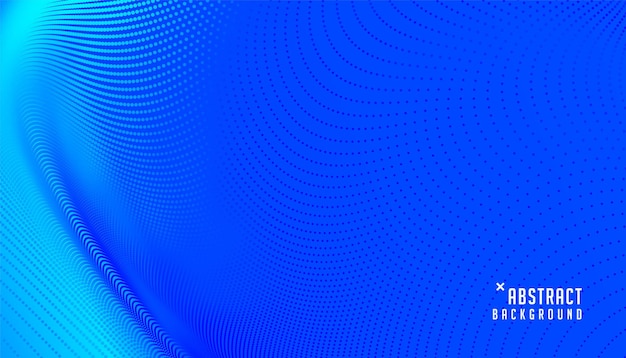 Fundo abstrato de partículas de cor azul em estilo minimalista