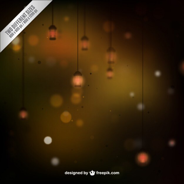 Vetor grátis fundo abstrato do bokeh com lâmpadas