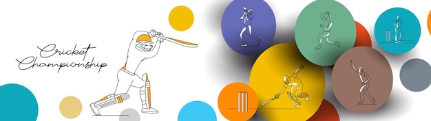 Fundo abstrato do campeonato de críquete ilustração da liga de críquete.
