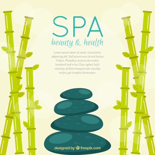 Fundo agradável spa em design plano