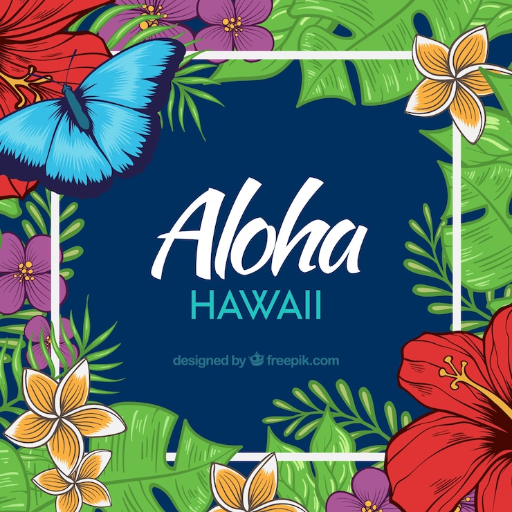Vetor grátis fundo aloha realista