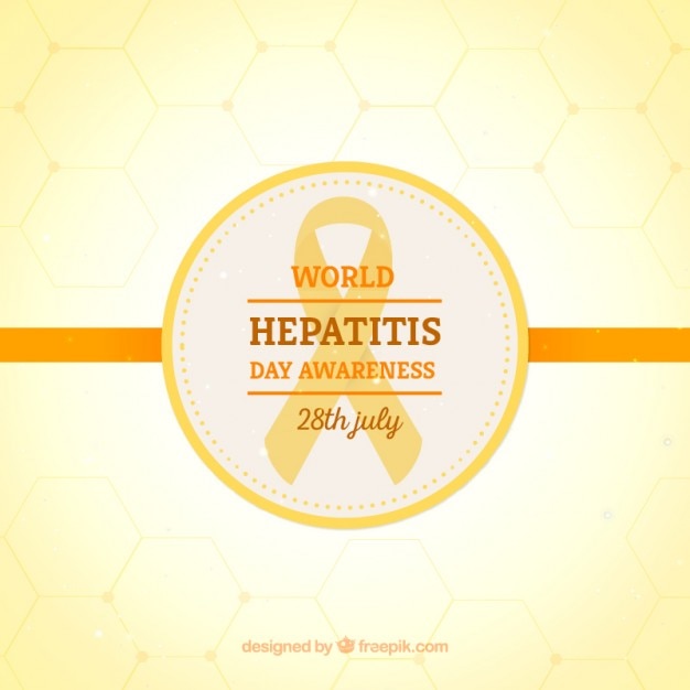 Fundo amarelo do dia mundial da hepatite