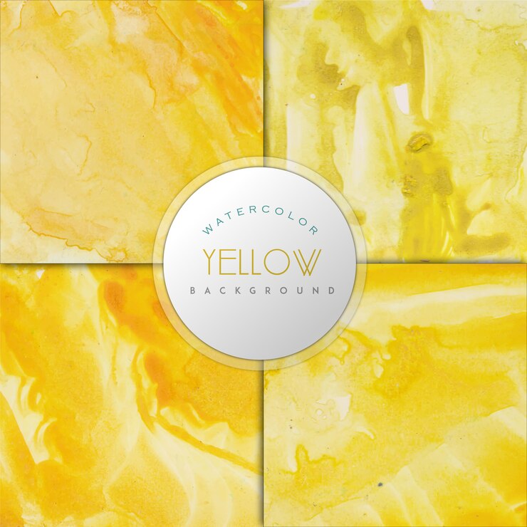 Vetor grátis fundo amarelo do efeito da aguarela